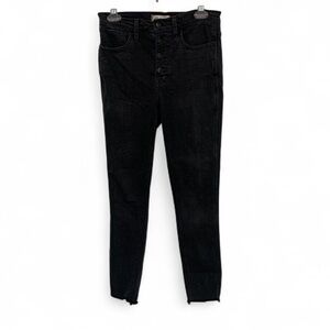 Madewell 10” High Rise Skinny Button Fly Black Jeans Size 26